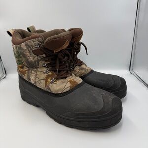 Camo Thinsulate 200g 3M Weatherproof Hunting Rain Snow Boots Size 13 Mens GUC